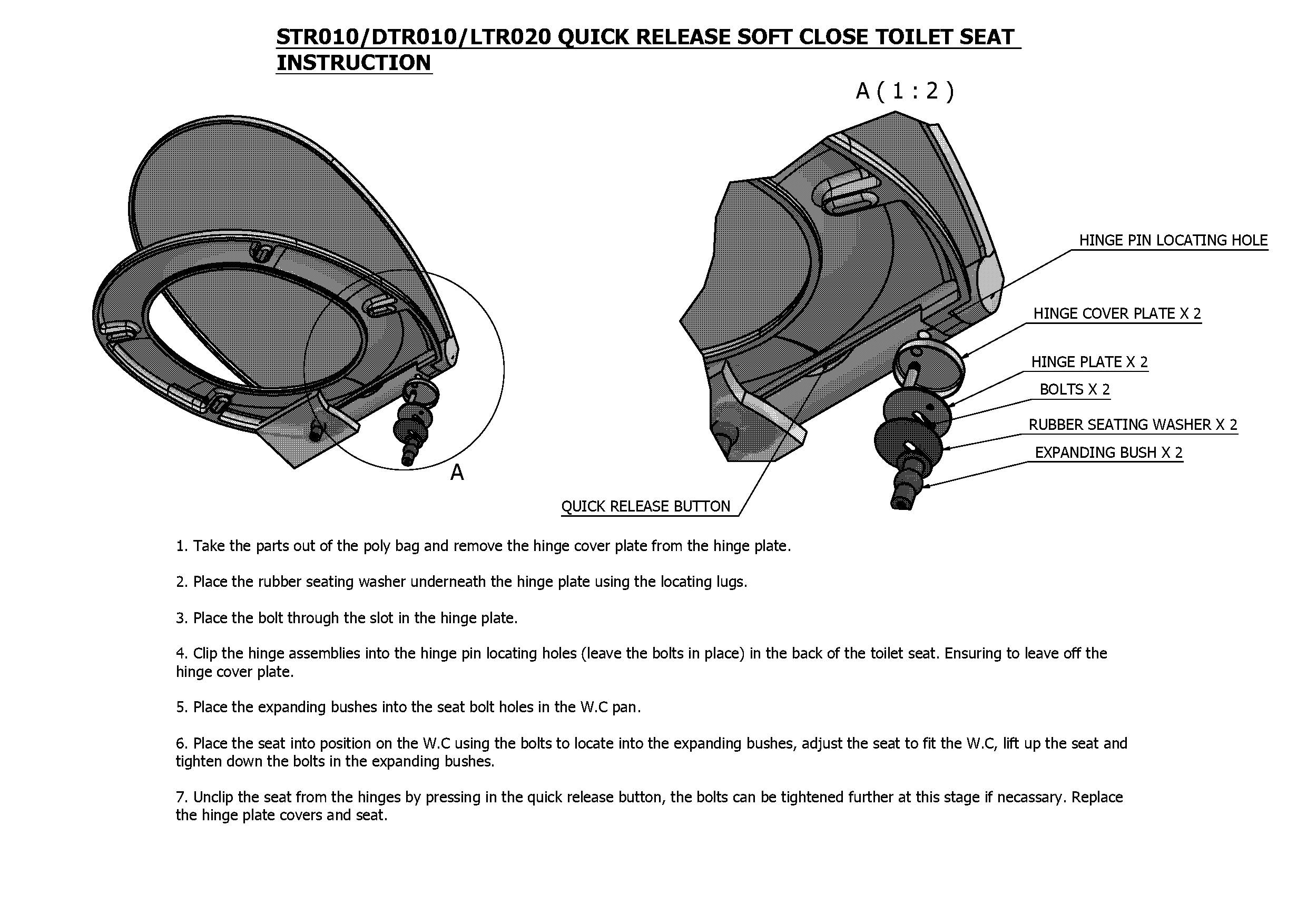 bathstore wc seat installation instructions